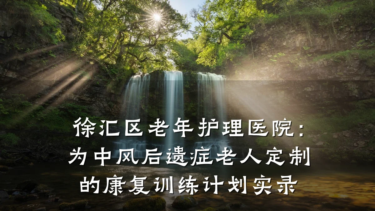 徐汇区老年护理医院:为中风后遗症老人定制的康复训练计划实录
